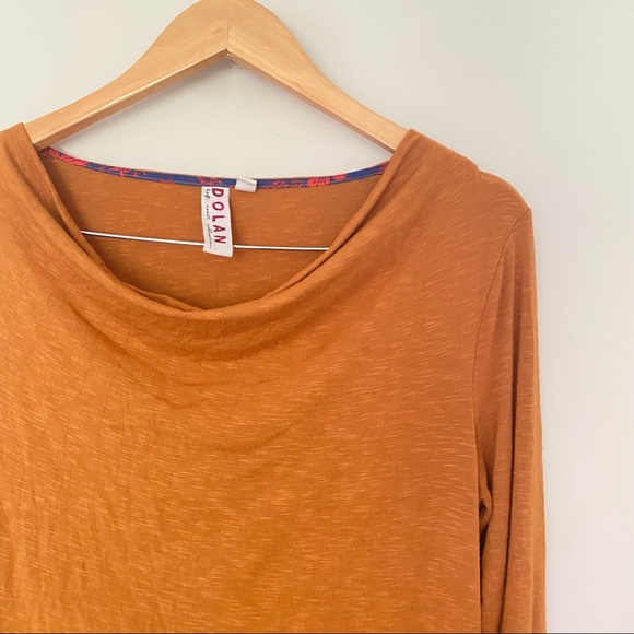 DOLAN Mustard Kirby Cowlneck Longsleeve Top - Picture 4 of 12